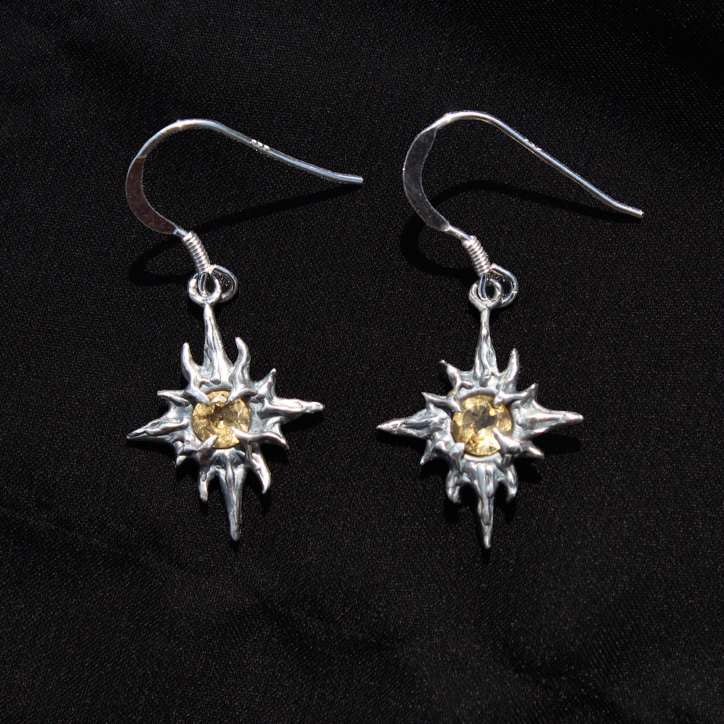 Citrine Star Earrings