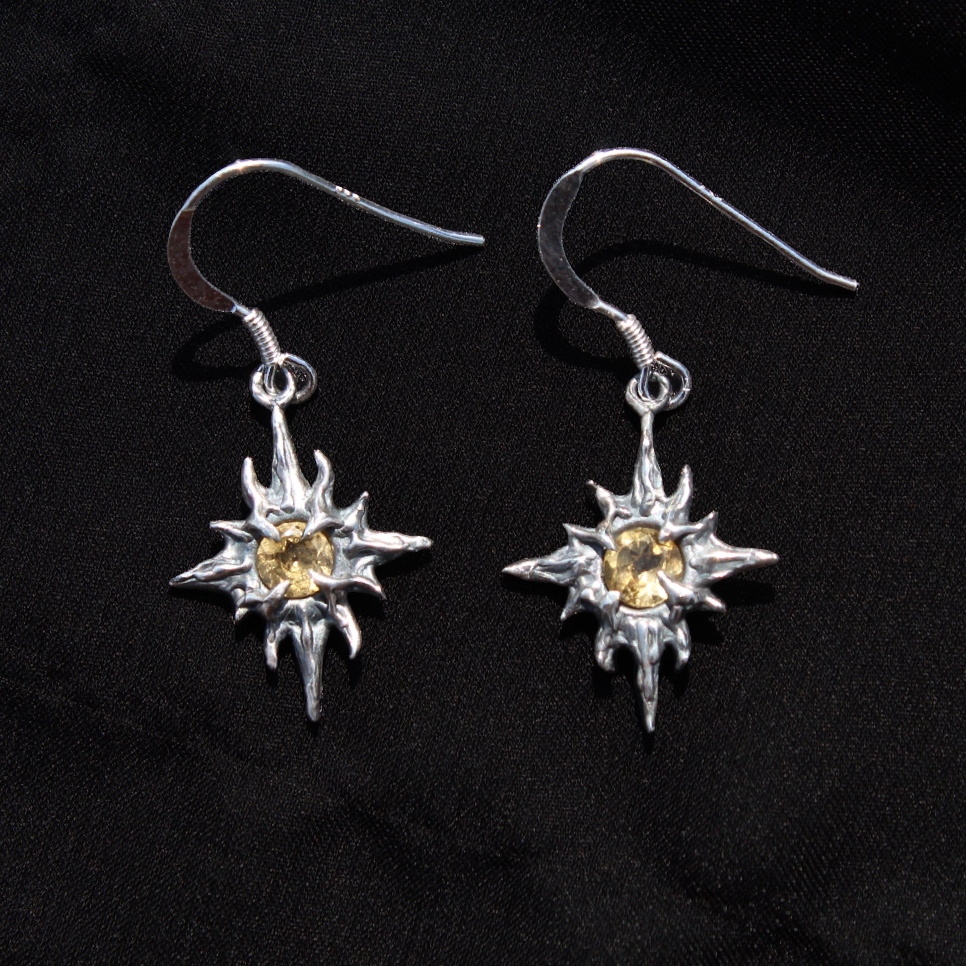 Citrine Star Earrings