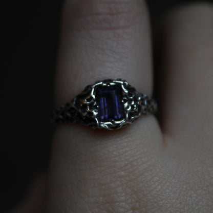 Size 9 1/2 Iolite Shadow Ring