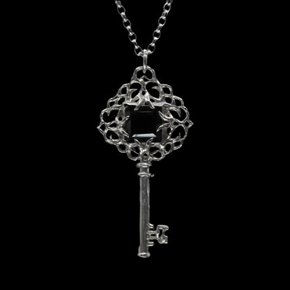 Onyx Key Necklace