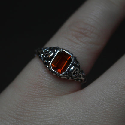 Size 7 3/4  Citrine Shadow Ring