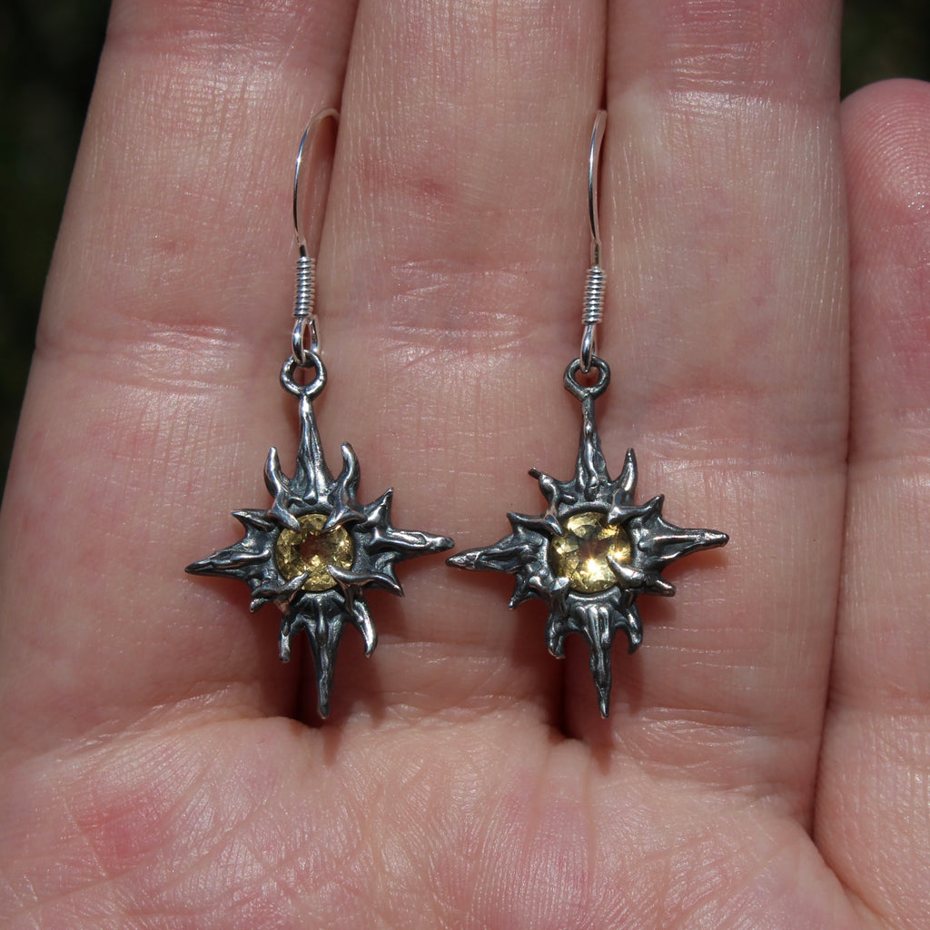 Citrine Star Earrings