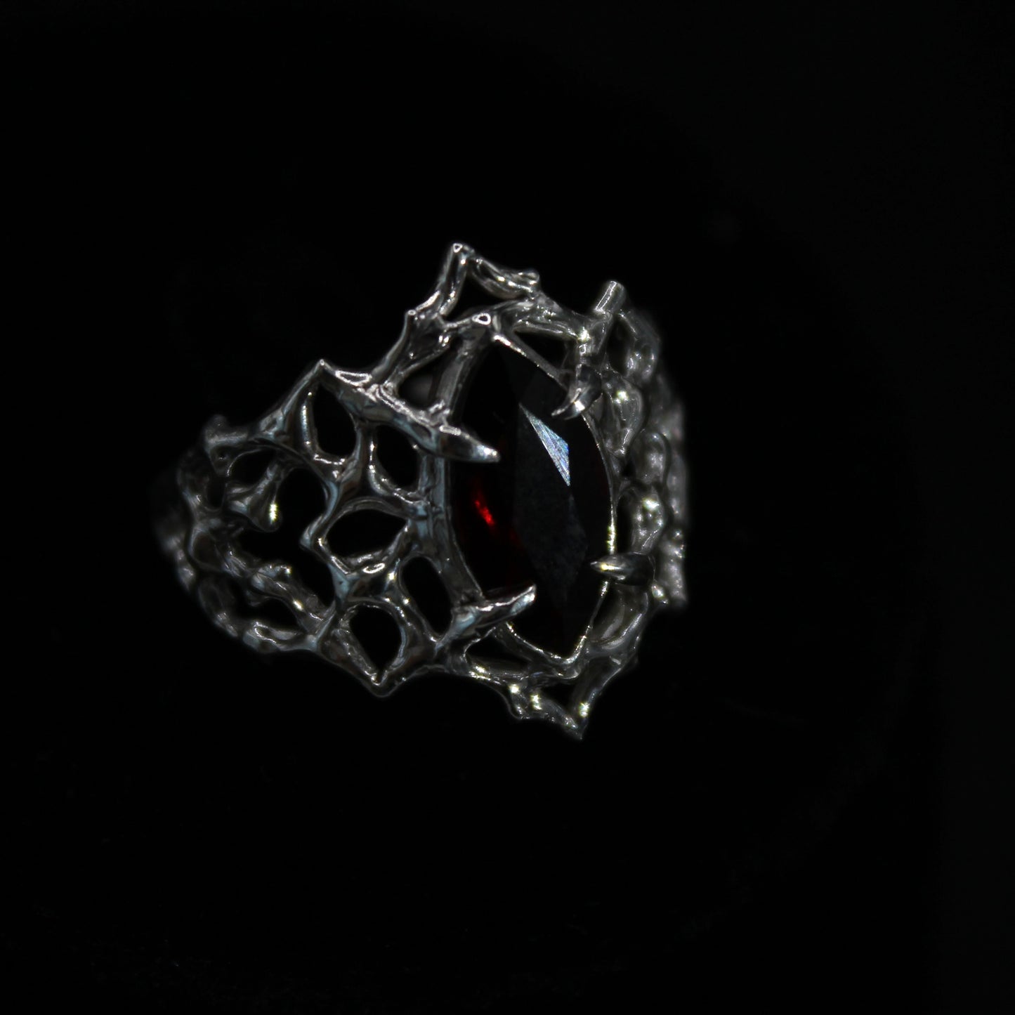 Garnet cathedral ring