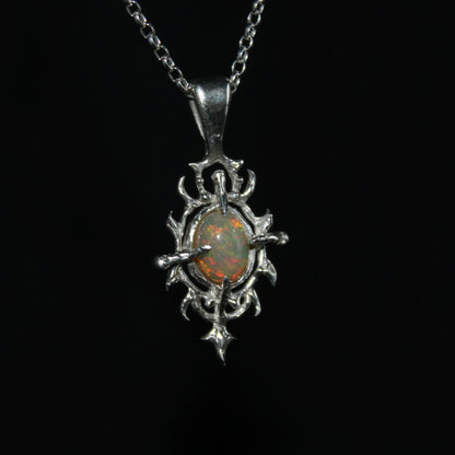 Gothic opal Necklace