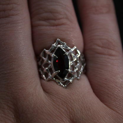 Garnet cathedral ring