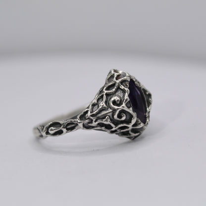 Size 6 3/4 Amethyst Shadow Ring