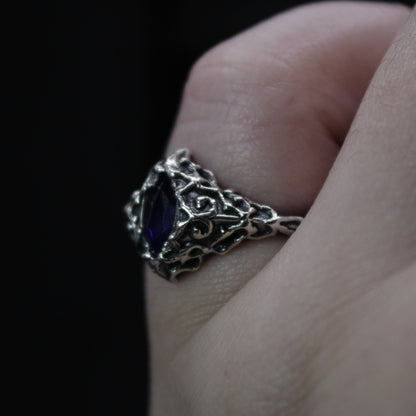 Size 6 3/4 Amethyst Shadow Ring