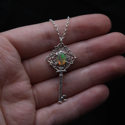 Opal Key Necklace