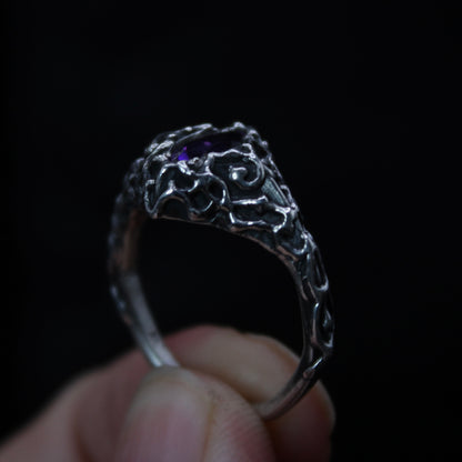 Size 6 3/4 Amethyst Shadow Ring