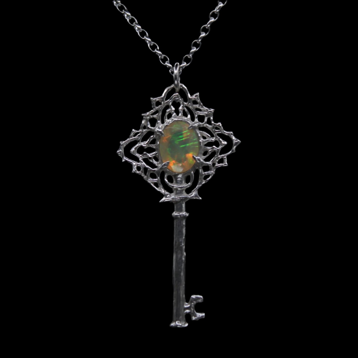 Opal Key Necklace