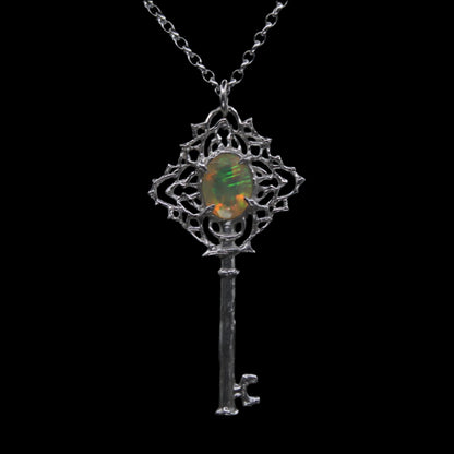 Opal Key Necklace