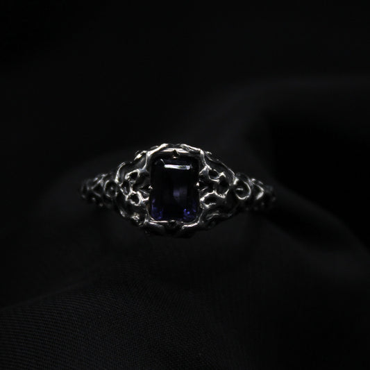 Size 9 1/2 Iolite Shadow Ring