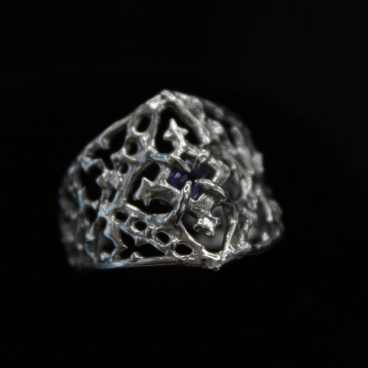 Laced Iolite ring