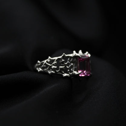 Size 9, pink topaz ring