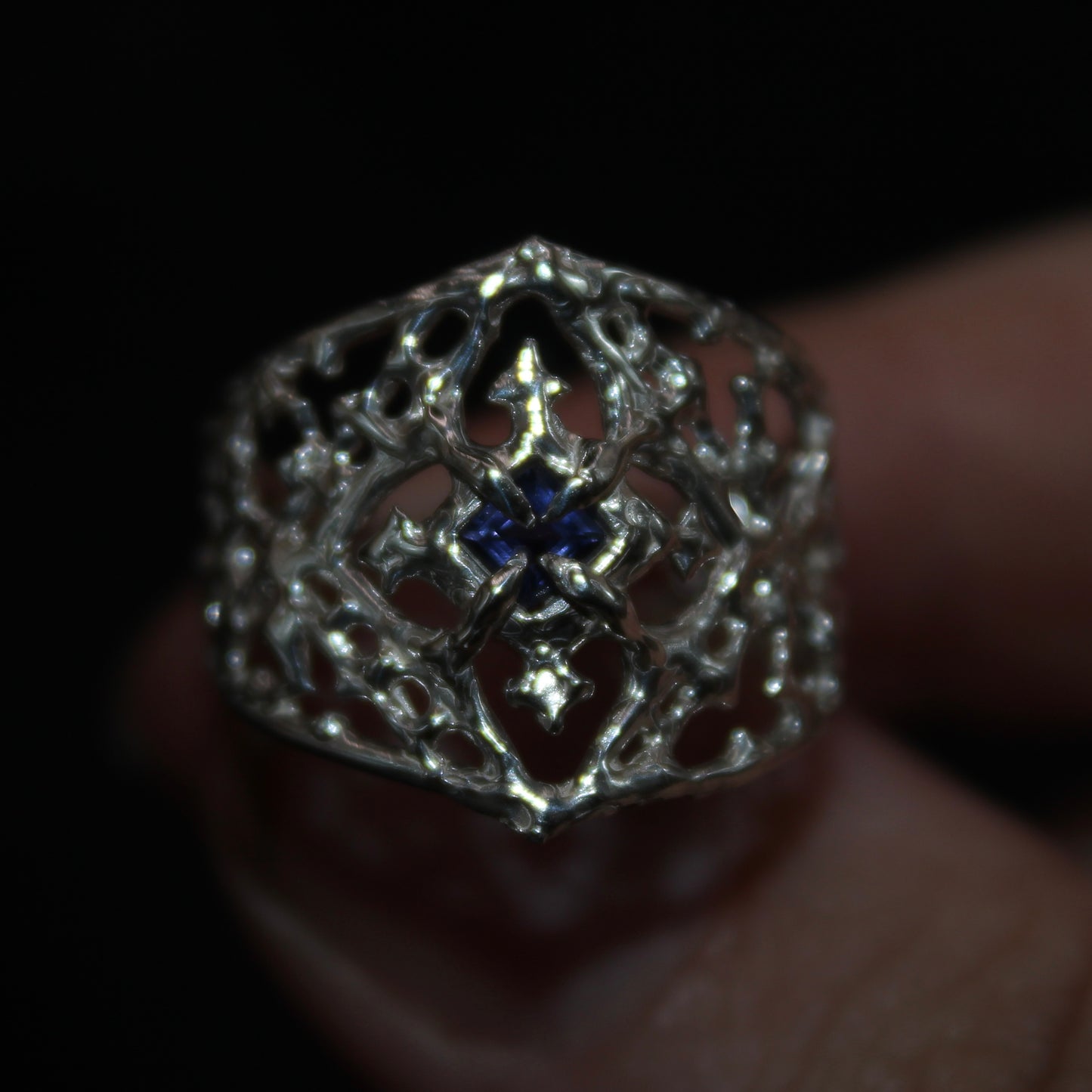 Laced Iolite ring